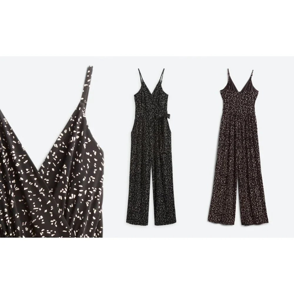 EUC✨KAILEIGH women's XL black & cream Rochelle Knit Jumpsuit from Stitch Fix - Picture 16 of 17